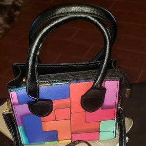 Mini Colorblock Satchel Bag